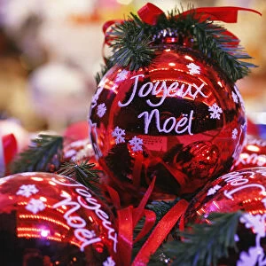 Christmas tree decorations are seen at the traditional Christkindelsmaerik (Christ