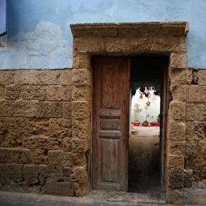 The entrance to a house is pictured in the old city of Tyre