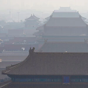 Forbidden City is seen amid smog ahead of Chinese Lunar New Year in Beijing