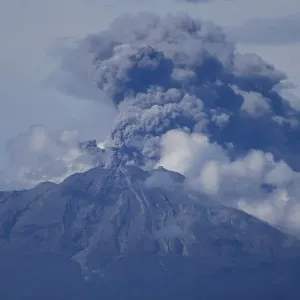 A general view of Calbuco volcano spewing ash and smoke near Puerto Varas A general view of Calbuco volcano spewing ash and smoke near Puerto Varas