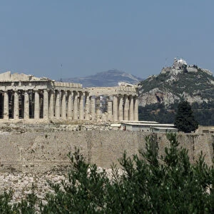 A GENERAL VIEW OF THE HILL OF THE ACROPOLIS AND THE HILL OF LYCABETTUS IN ATHENS