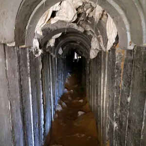 A general view shows the interiors of what the Israeli military say is a cross-border