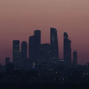 A general view shows the skyscrapers of the Moscow International Business Centre during A general view shows the skyscrapers of the Moscow International Business Centre during