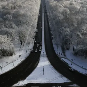 A general view shows the snow-covered Tiergarten park in Berlin A general view shows the snow-covered Tiergarten park in Berlin