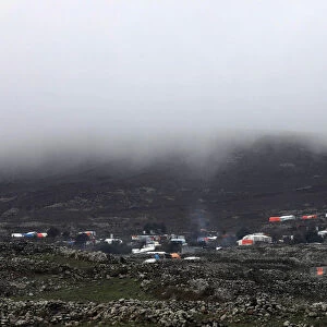 A general view shows tents housing internally displaced people in Quneitra