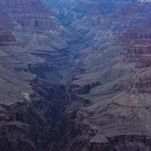 The Grand Canyon is seen from the South Rim near Grand Canyon Village