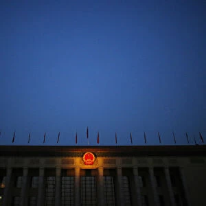 The Great Hall of the People, where the National Peoples Congress will be held is