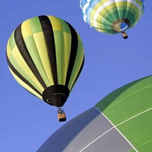 Hot air balloons rise to the sky in Obihiro