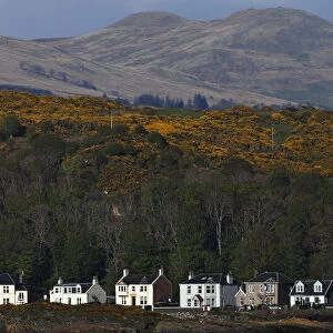 Houses are seen in Millport, Scotland