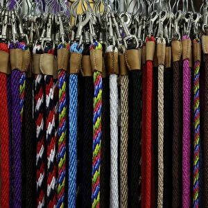 Leashes are sold at the Westminster Kennel Club Dog Show