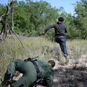 A man who illegally crossed the Mexico-U. S. border evades a U. S