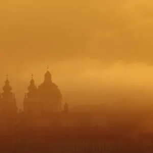 Melk Abbey is pictured through mist in the morning sun in Melk Melk Abbey is pictured through mist in the morning sun in Melk