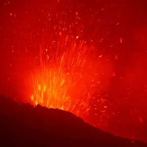 Mount Etna, Europes highest and most active volcano, erupts