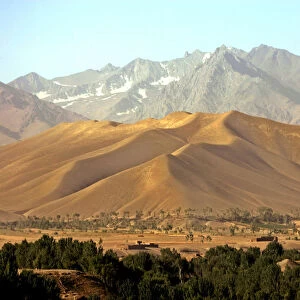 A picture shows the valley of Bamian in central Afghanistan