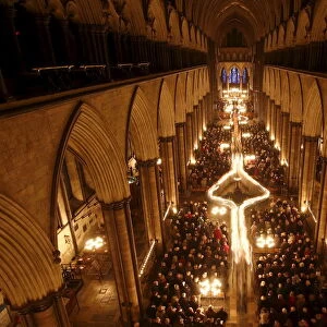Salisbury Cathedral celebrates the beginning of Advent with a candle lit service