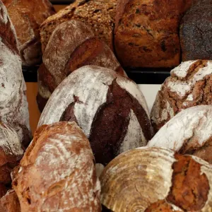A selection of homemade and regionally sourced bread is displayed at Steirereck restaurant A selection of homemade and regionally sourced bread is displayed at Steirereck restaurant