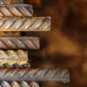 Steel rebar is pictured at the Ariel Metal steel trader warehouse in Podolsk Steel rebar is pictured at the Ariel Metal steel trader warehouse in Podolsk