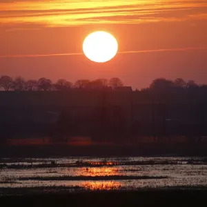 Sunset is seen in Demmin Sunset is seen in Demmin