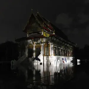 A temple is seen at a flooded area in Bangkok A temple is seen at a flooded area in Bangkok