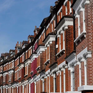 Terraced houses are seen in Primrose Hill, London