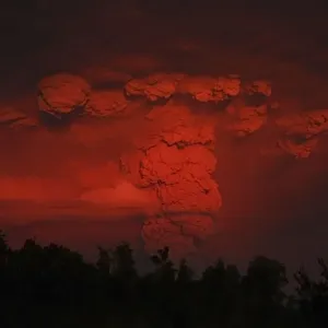 A view of the ash plume above the Puyehue-Cordon Caulle volcano chain A view of the ash plume above the Puyehue-Cordon Caulle volcano chain
