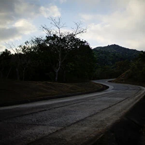 A view of the road leading to the mountains in Santo Domingo, Cuba