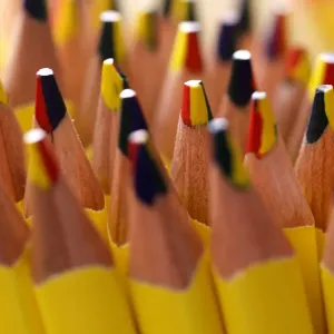 Wood-cased coloured pencils are pictured in a shop at Faber-Castell manufacturer in Stein Wood-cased coloured pencils are pictured in a shop at Faber-Castell manufacturer in Stein