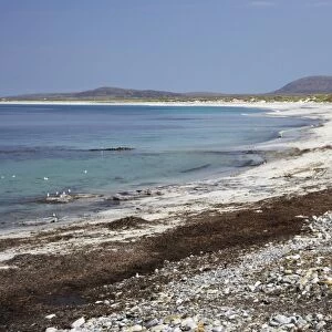 View of white sand beach, South Uist, Outer Hebrides, Scotland