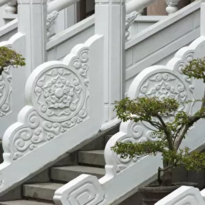 Marble railings in Confucius Temple, Taichung, Taiwan