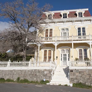 USA, Nevada. Savage Mansion (c. 1861) Virginia CIty, Nevada