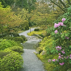 USA, Washington, Seattle. Japanese Garden at the Washington Park Aboretum. Credit as