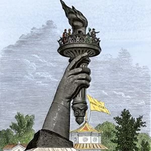 Statue of Liberty torch shown in Philadelphia, 1876