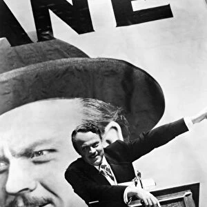 CITIZEN KANE. 1941. Orson Welles as Charles Foster Kane in Citizen Kane, 1941, which Welles also directed