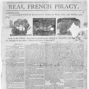 FEDERALIST BROADSIDE, 1808. Real French Piracy