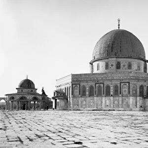 JERUSALEM: DOME OF THE ROCK. The Dome of the Rock and the prayer house, the Dome