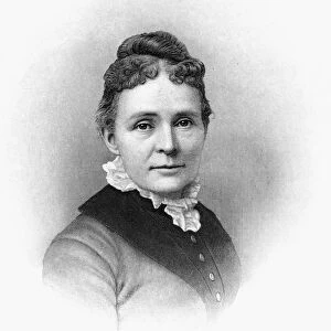 LUCRETIA GARFIELD (1832-1918). Wife of James A. Garfield. Line and mezzotint engraving, c1880, by Samuel Sartain