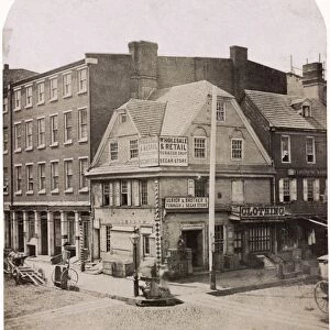 PHILADELPHIA, 1854. The old London Coffee House at the corner of Market and Front