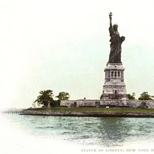 STATUE OF LIBERTY, 1900. Photopostcard, 1900