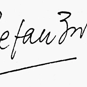 STEFAN ZWEIG (1881-1942). Austrian writer. Autograph signature