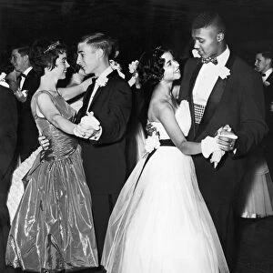 Two white students visiting from Charlottesville, Virginia, enjoying a senior prom at an integrated high school in Atlantic City, New Jersey, 1959