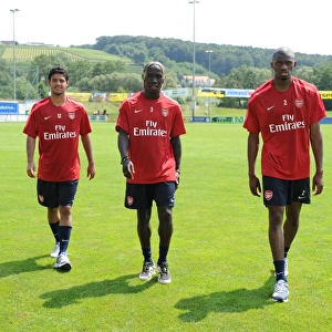 Abou Diaby, Bacary Sagna and Carlos Vela (Arsenal). Arsenal Training Camp