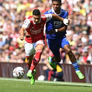 Arsenal's Martinelli Clashes with Leicester's Fofana in 2022-23 Premier League Showdown