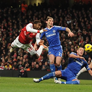 Johan Djourou (Arsenal) John Terry (Chelsea). Arsenal 3: 1 Chelsea. Barclays Premier League