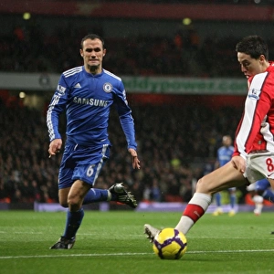 Samir Nasri (Arsenal) Ricardo Carvalho (Chelsea). Arsenal 0: 3 Chelsea, Barclays Premier League