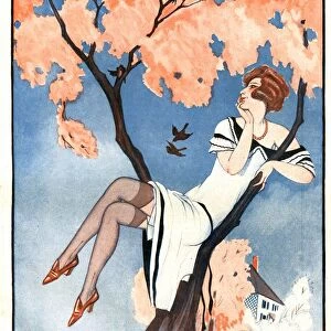 La Vie Parisienne 1920s France Zyg Brunner cc illustrations glamour stockings trees