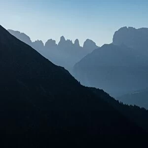 Backlight view on Brenta Dolomites, Val Nambrone, Trentino, Italy, Dolomites; Europe