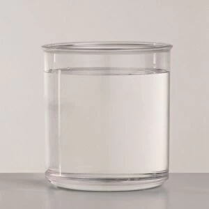 A beaker filled with water