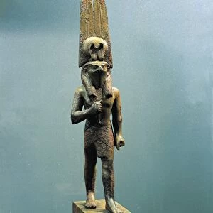 Bronze figurine of Monthu, falcon god of war