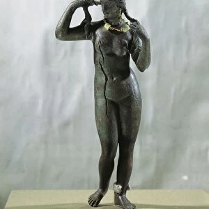 Bronze and semi-precious stones statuette known as Venus of Baalbek, from Tyre, Lebanon