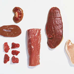 Different cuts of meat
